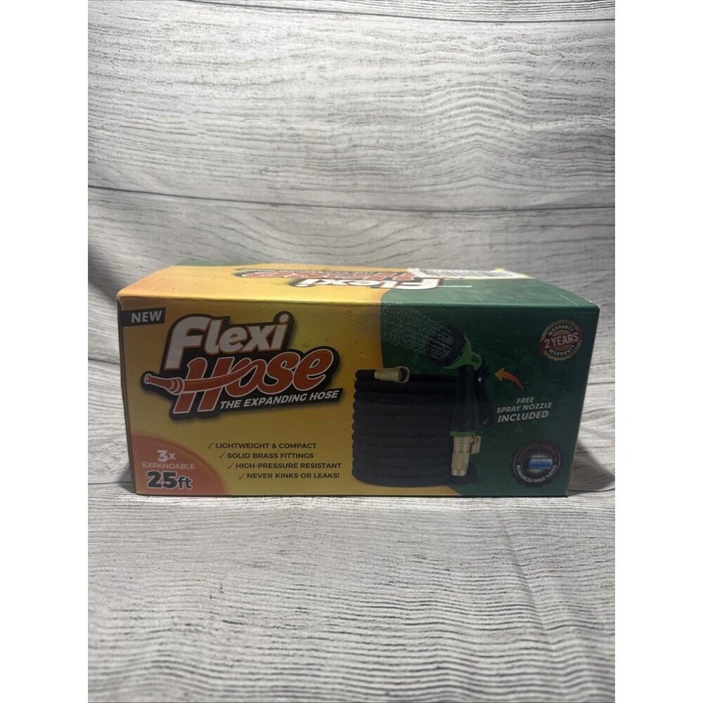 Flexi Hose Expandable Garden Hose with 8 Function Nozzle, 25FT - Lightweight Ret